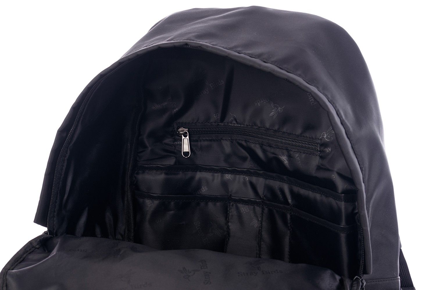 Рюкзак мужской городской, черный однотонный, со стандартными лямками, 25л