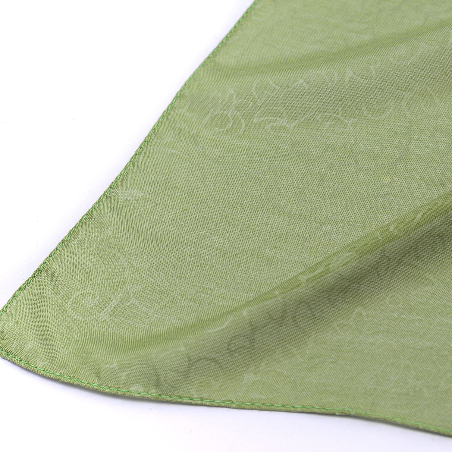 Платок турецкий на голову, однотонный MAGROM, зеленый, 90 х 90 см, из 100% хлопка