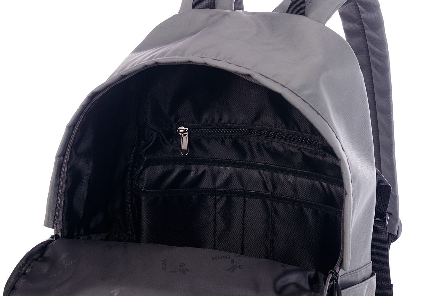 Рюкзак мужской городской, серый однотонный, со стандартными лямками, 25л