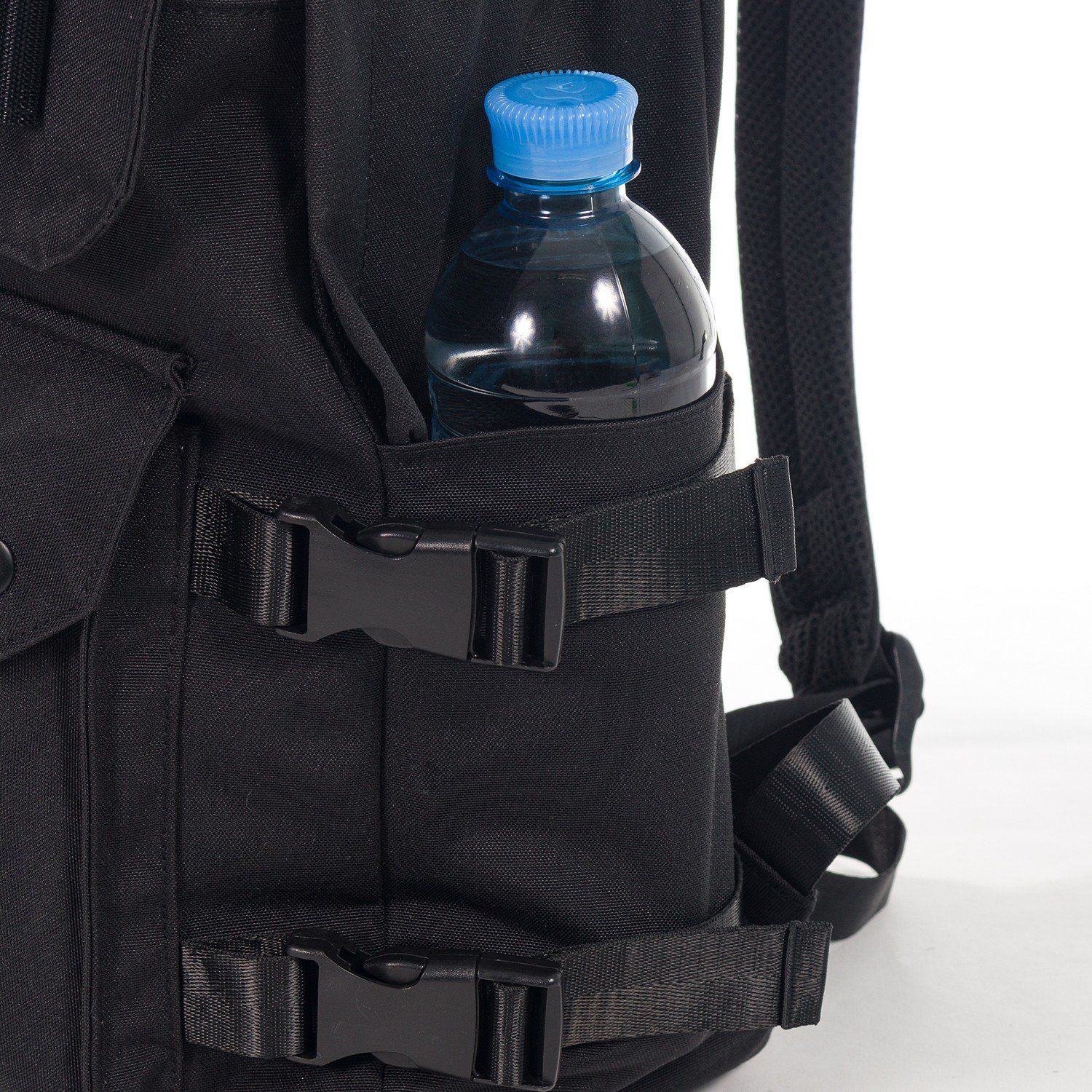 Рюкзак мужской городской, черный однотонный, с USB и чехлом от дождя, объем 28 л
