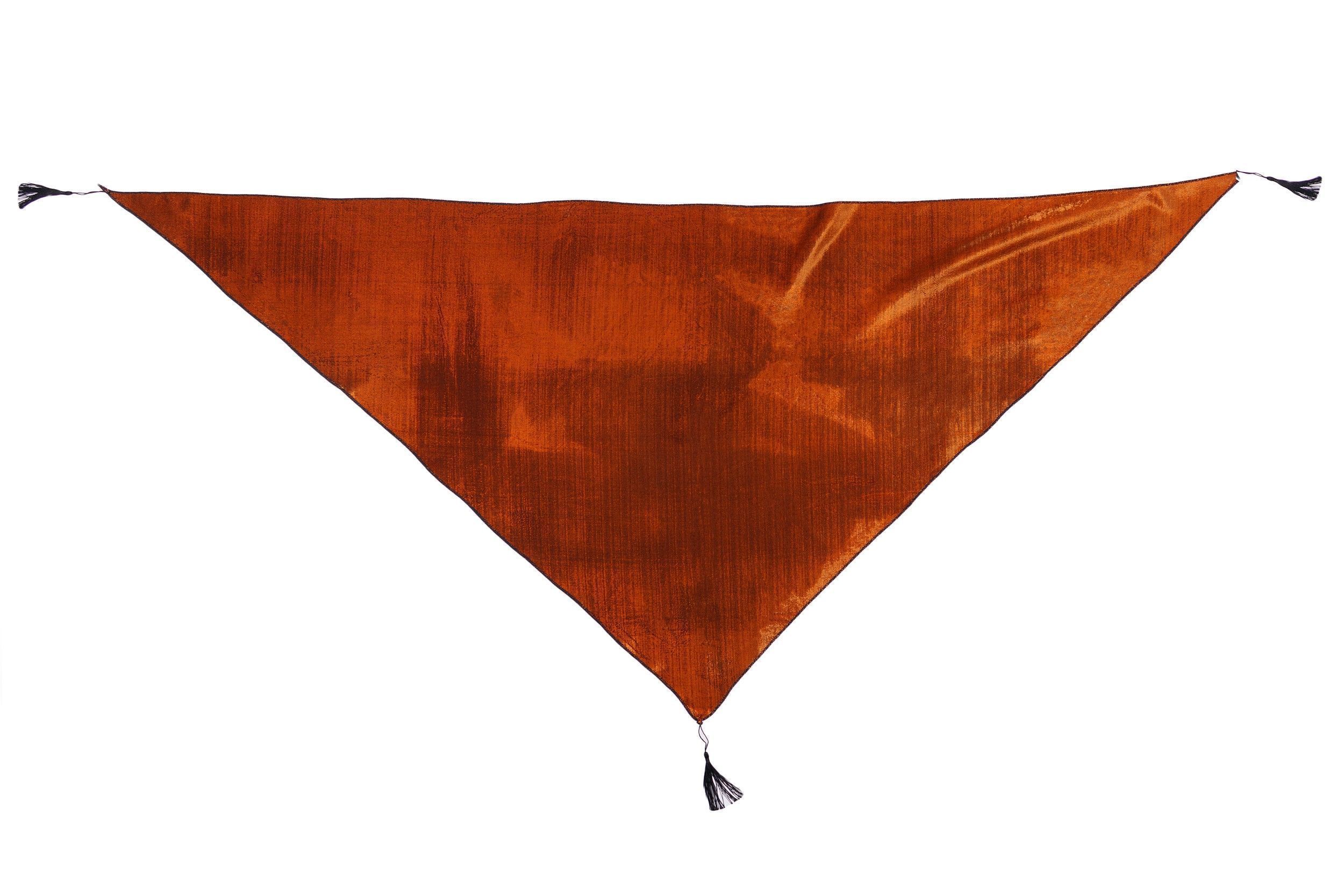 Косынка женская однотонная MAGROM, оранжевая, 170 х 120 см, из акрила и хлопка