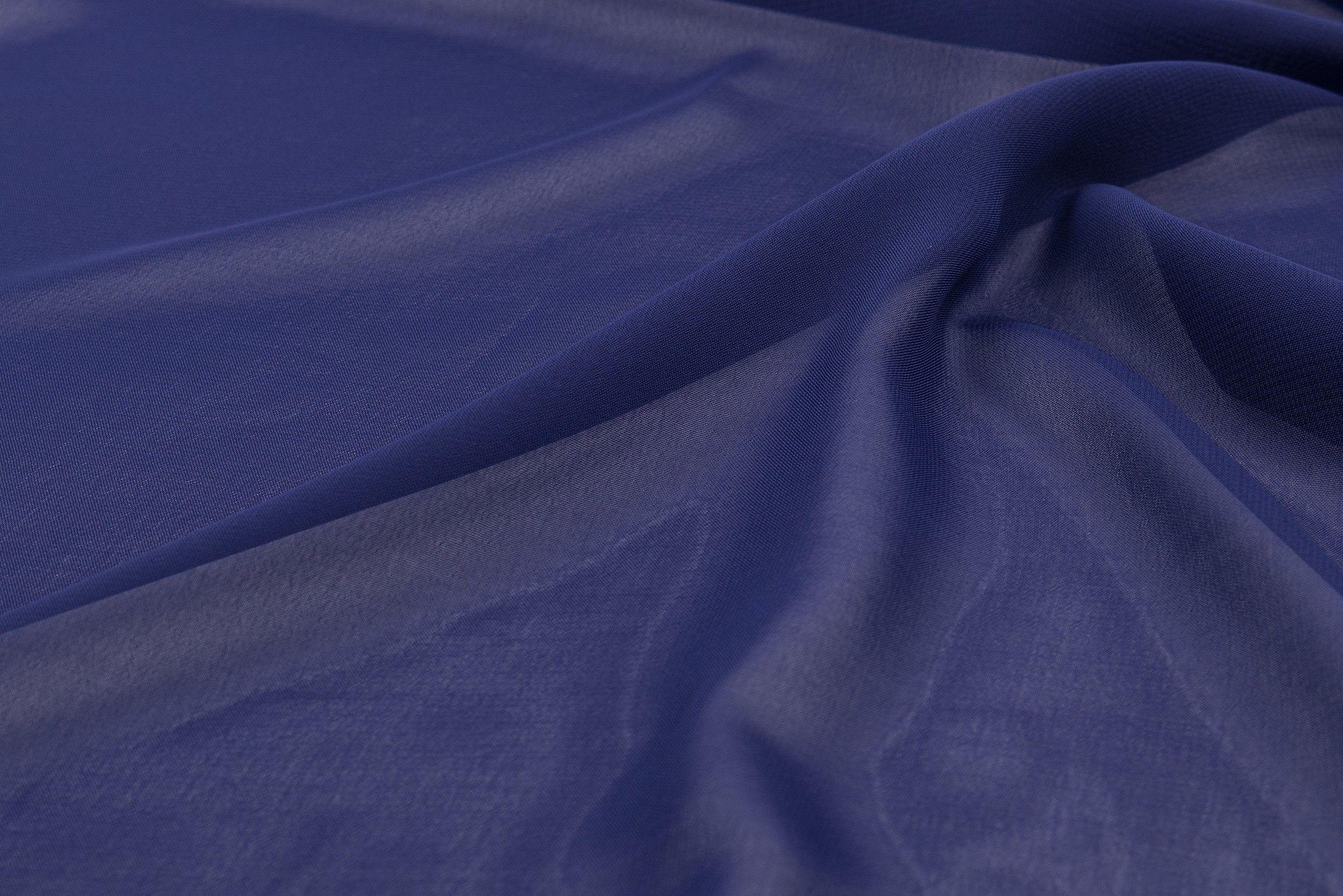Платок шейный однотонный MAGROM, темно-синий, 70 х 70 см, из 100% шифона