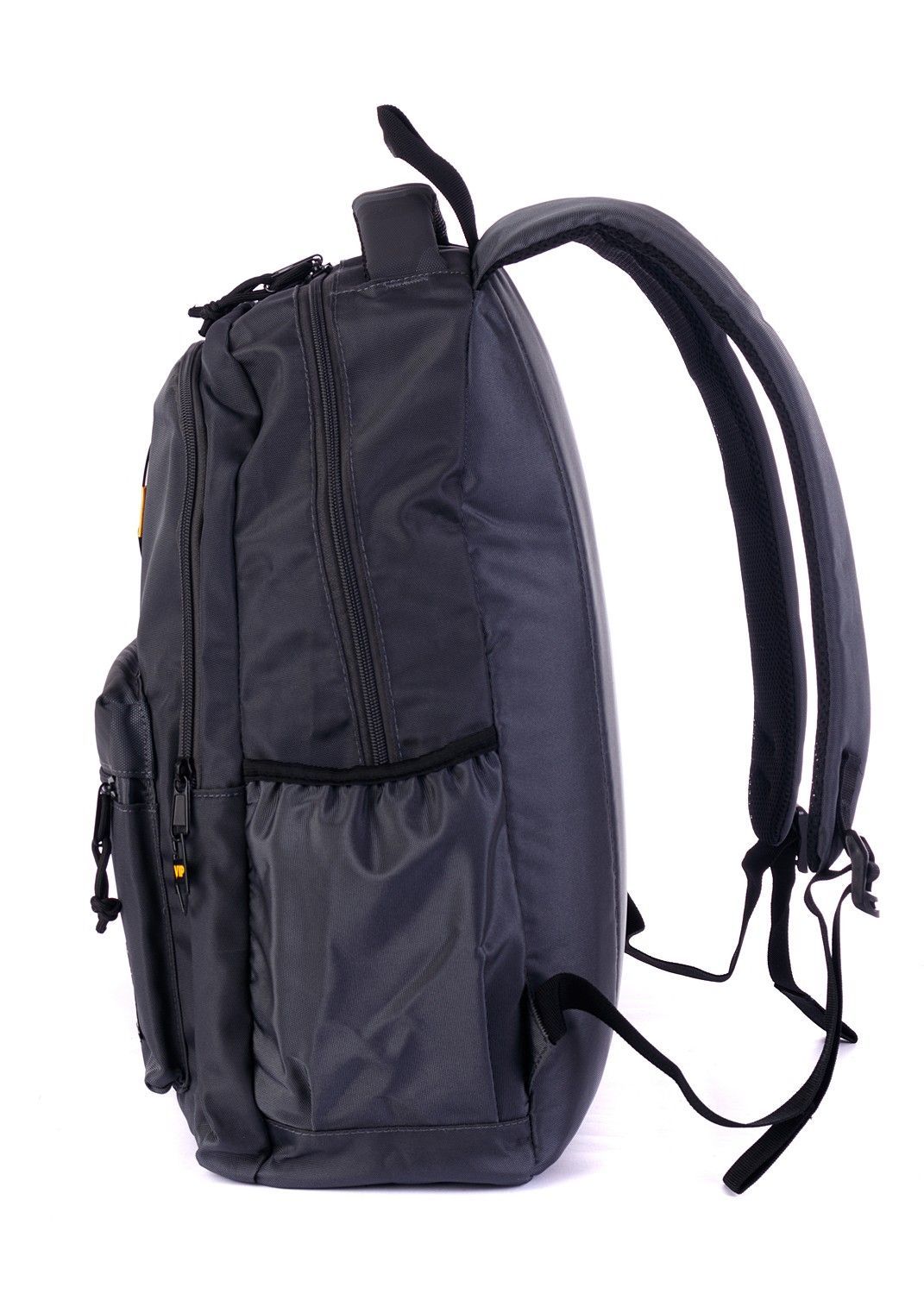 Рюкзак мужской серый городской, с широкими лямками и отделением для ноутбука, 23л.