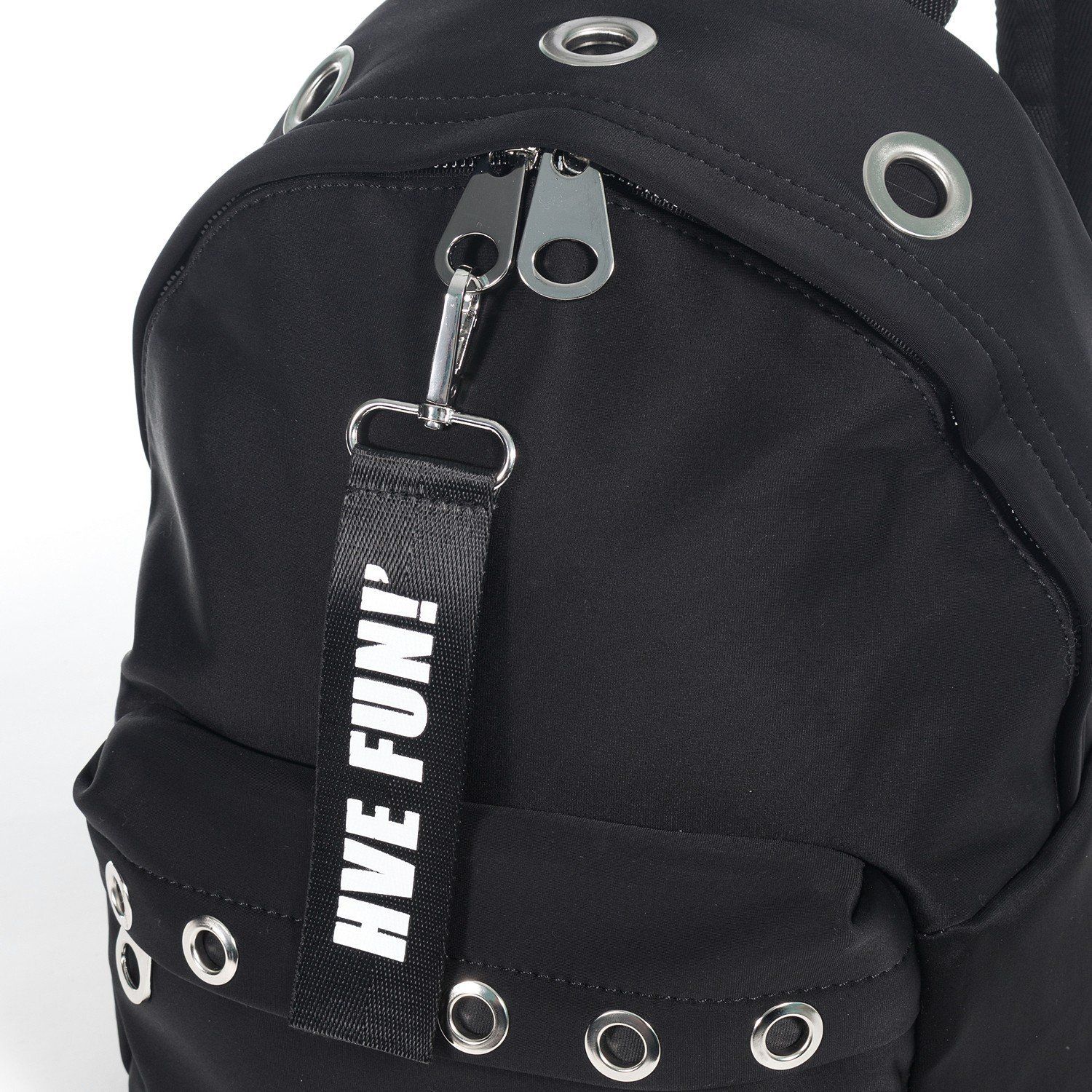 Рюкзак мужской городской, черный, с широкими лямками, объем 20 л