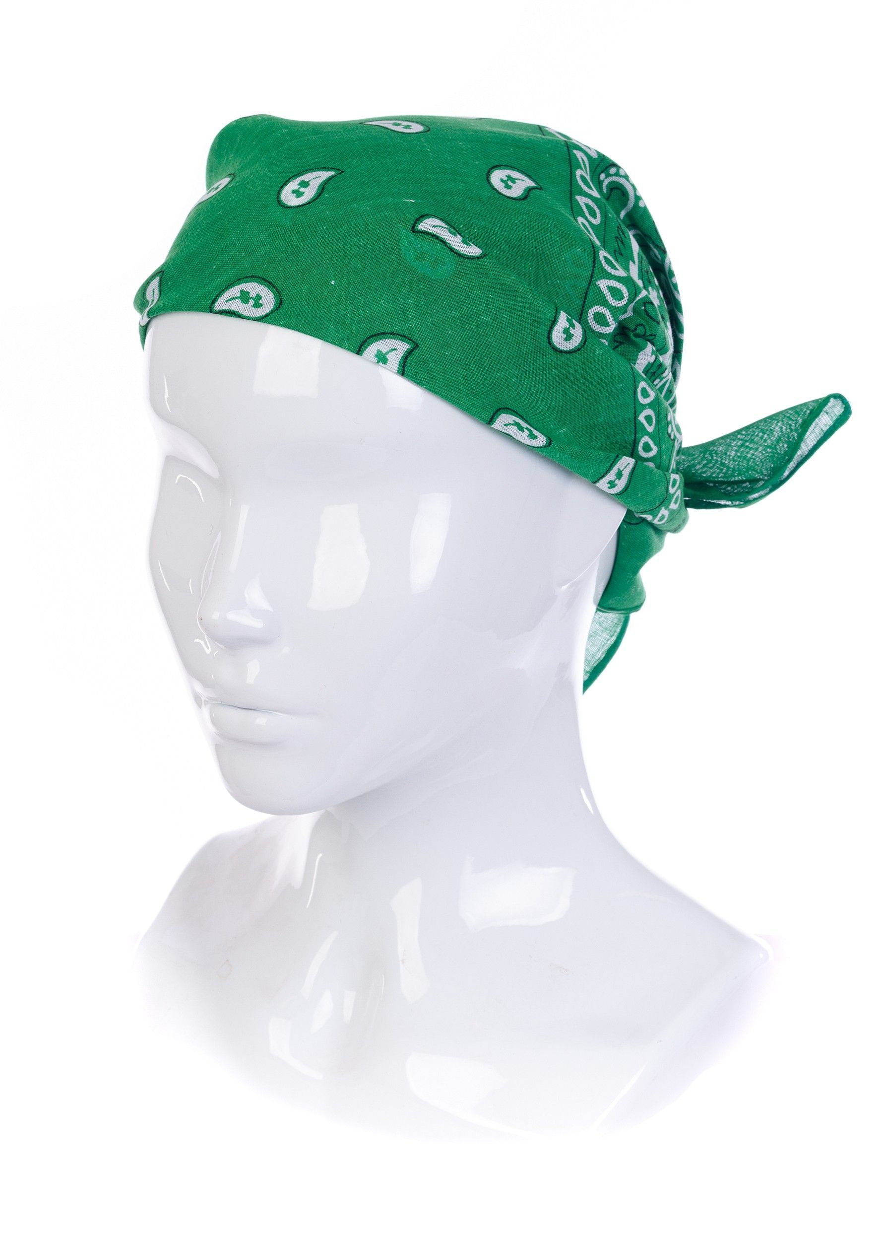Бандана женская с завитками MAGROM, зеленый, 55 х 55 см, из 100% хлопка