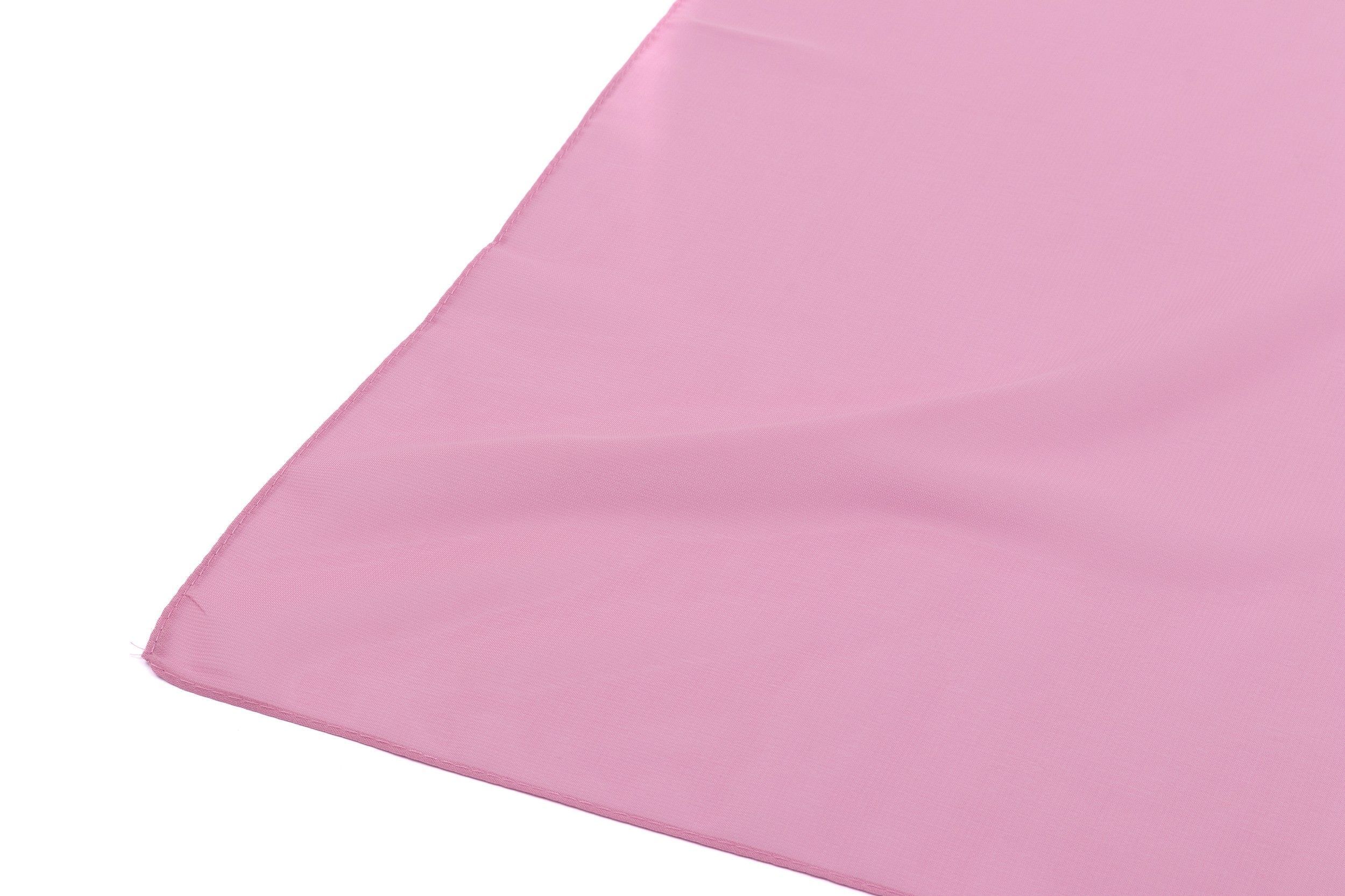 Платок шейный однотонный MAGROM, розовый, 70 х 70 см, из 100% шифона