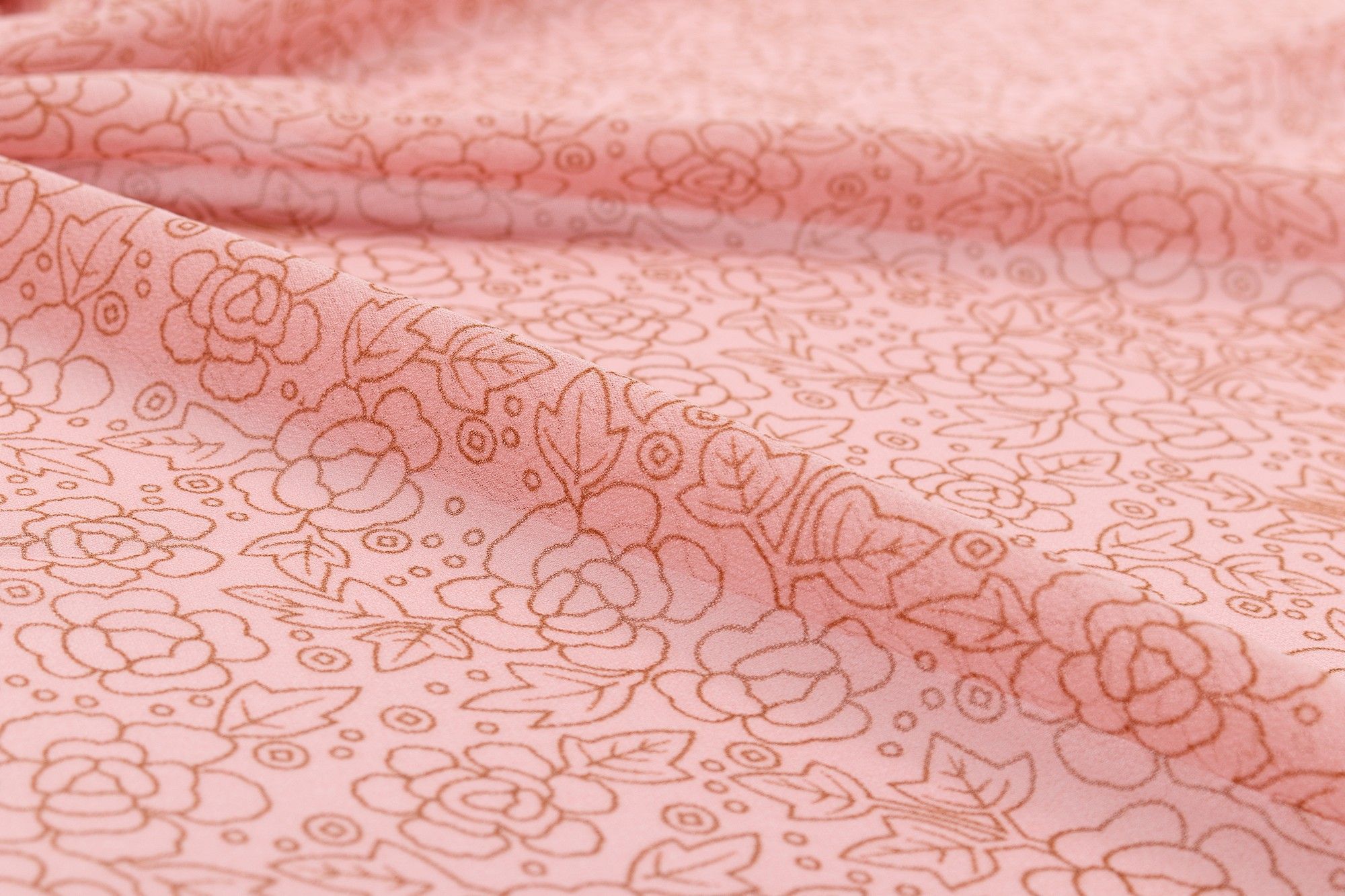 Платок шейный однотонный MAGROM, розовый, 85 х 85 см, из шифона и вискозы