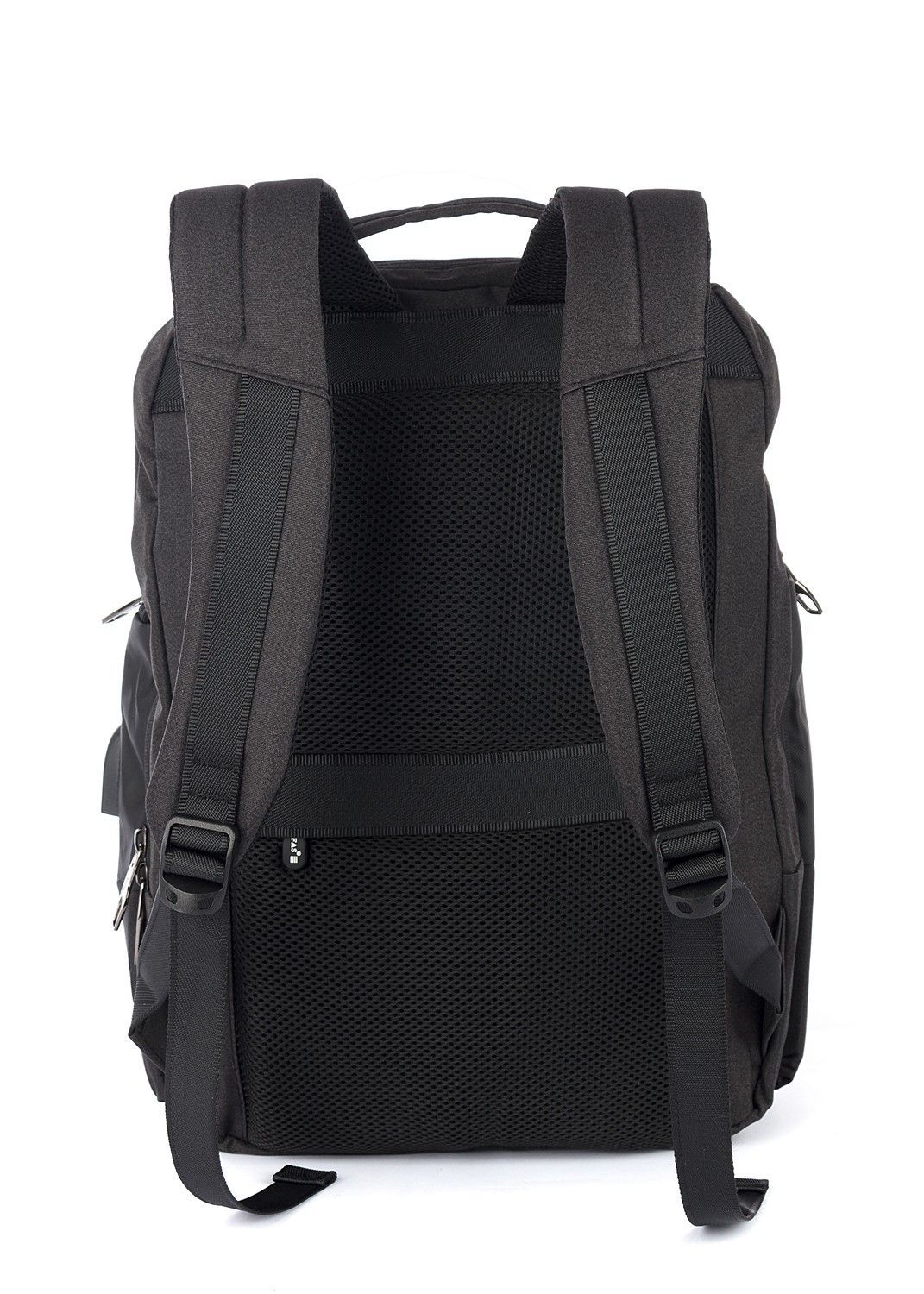 Рюкзак мужской городской, черный, для ноутбука, с USB портом, объем 18л