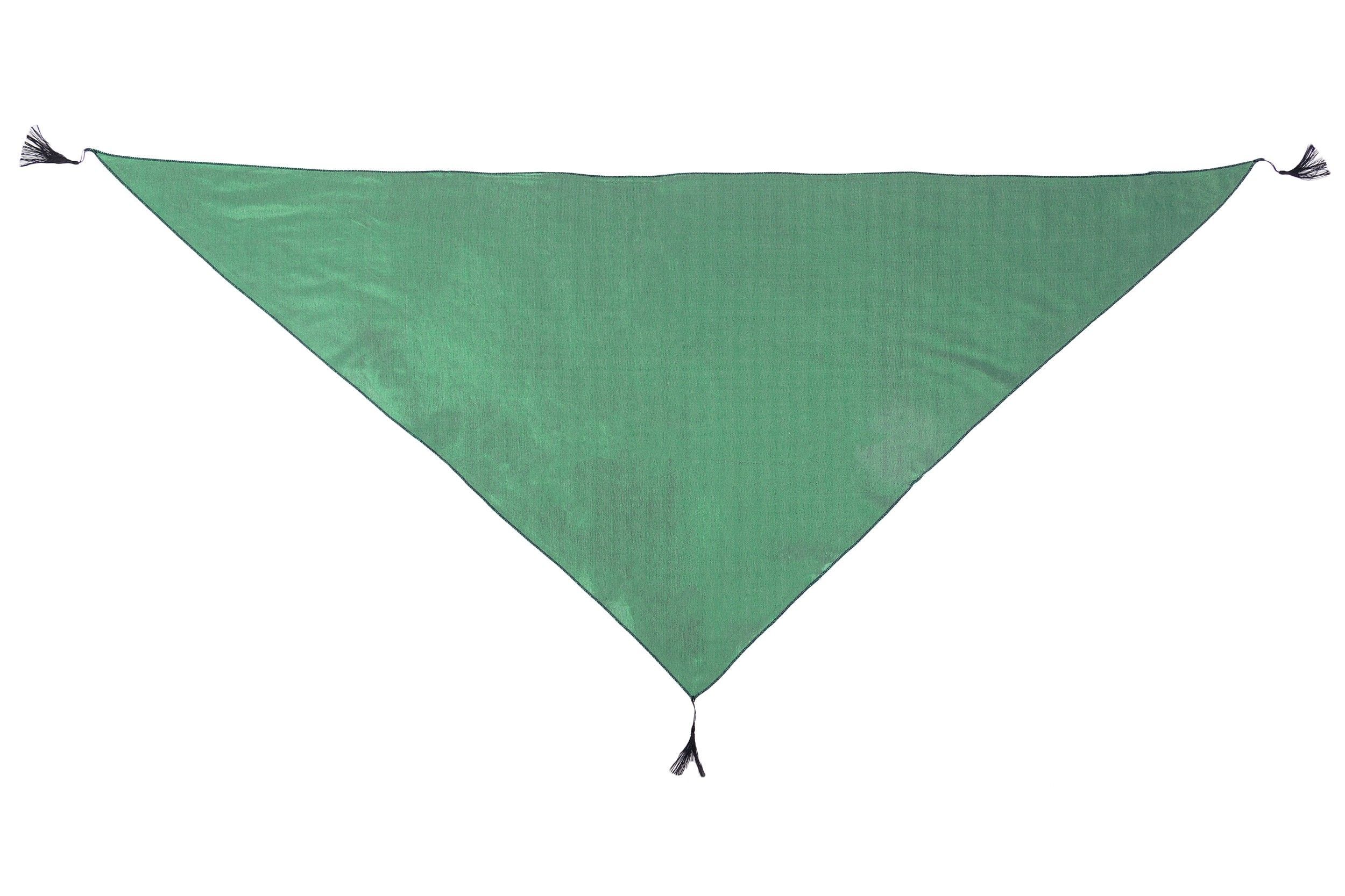 Косынка женская однотонная MAGROM, зеленая, 170 х 120 см, из акрила и хлопка