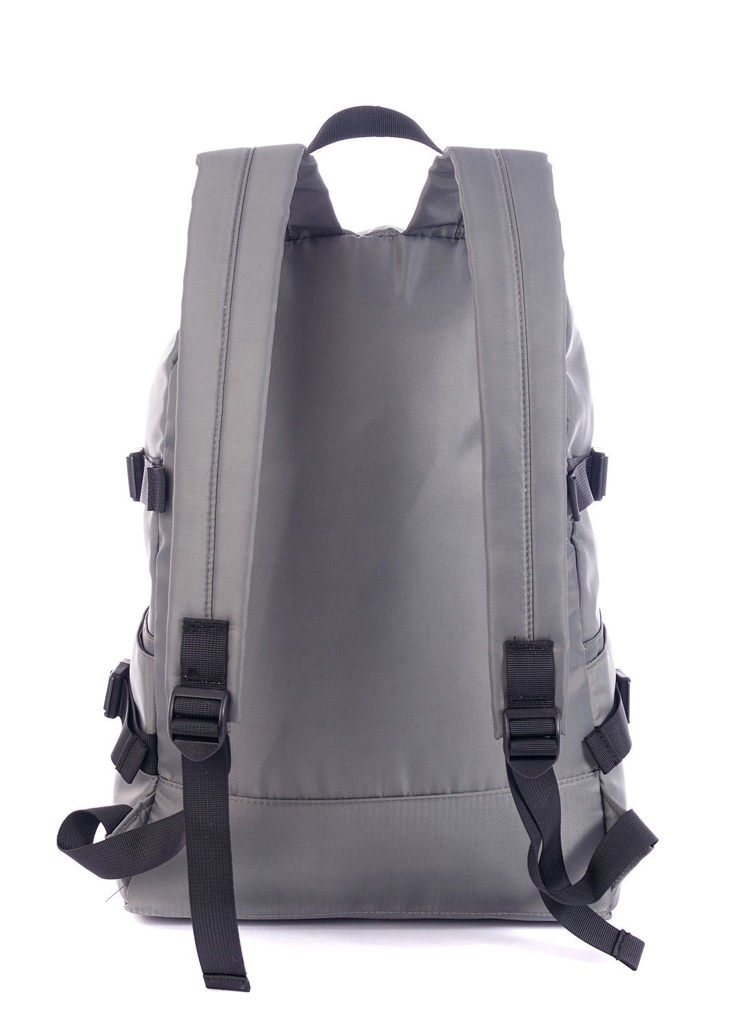 Рюкзак мужской городской, серый однотонный, со стандартными лямками, 25л