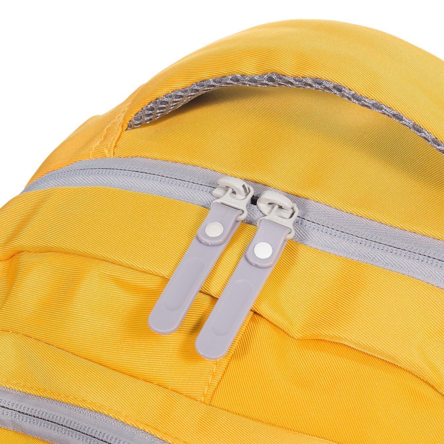 Рюкзак женский городской, желтый однотонный, с широкими анатомическими лямками, объем 11 л