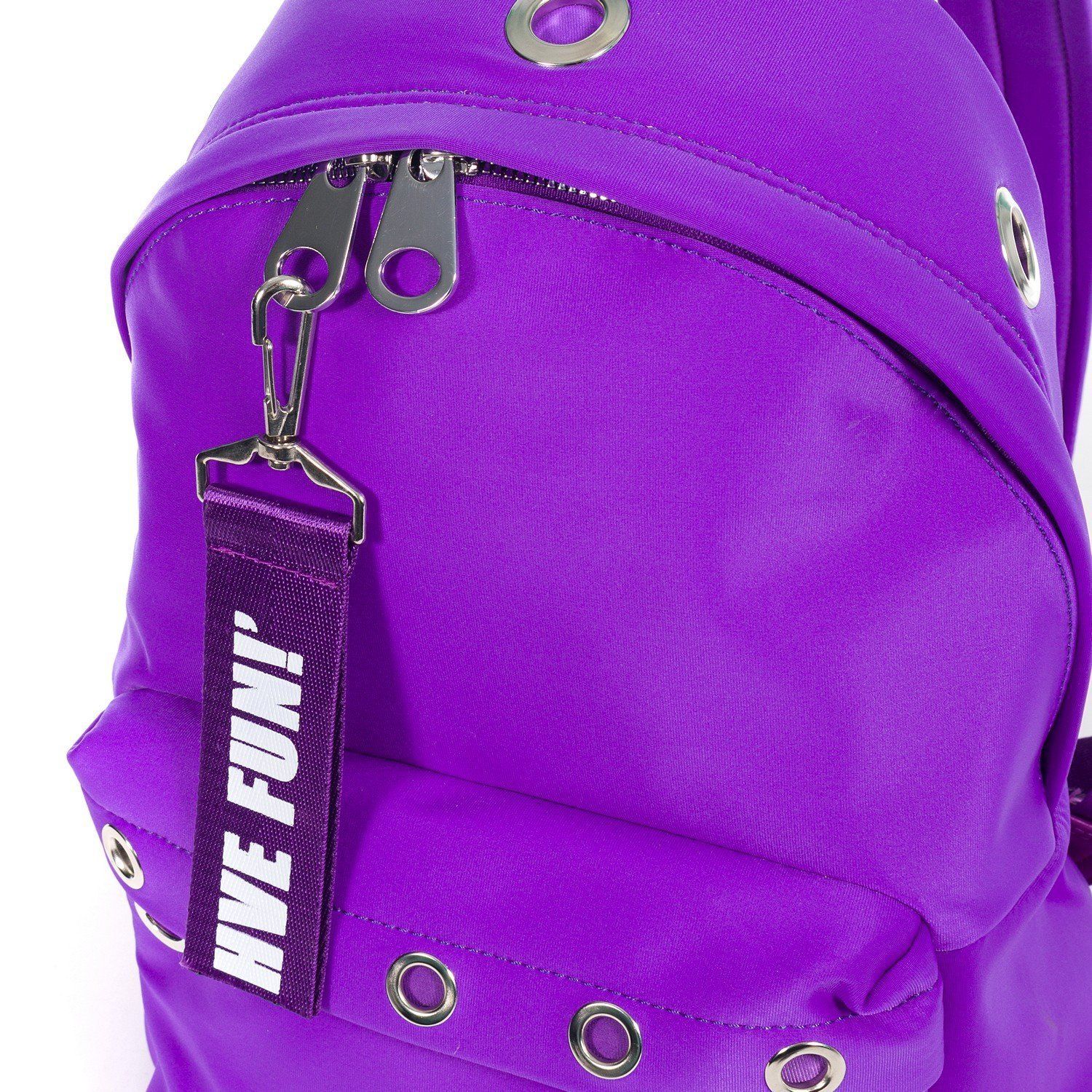 Рюкзак женский городской, фиолетовый, с широкими лямками, объем 19 л