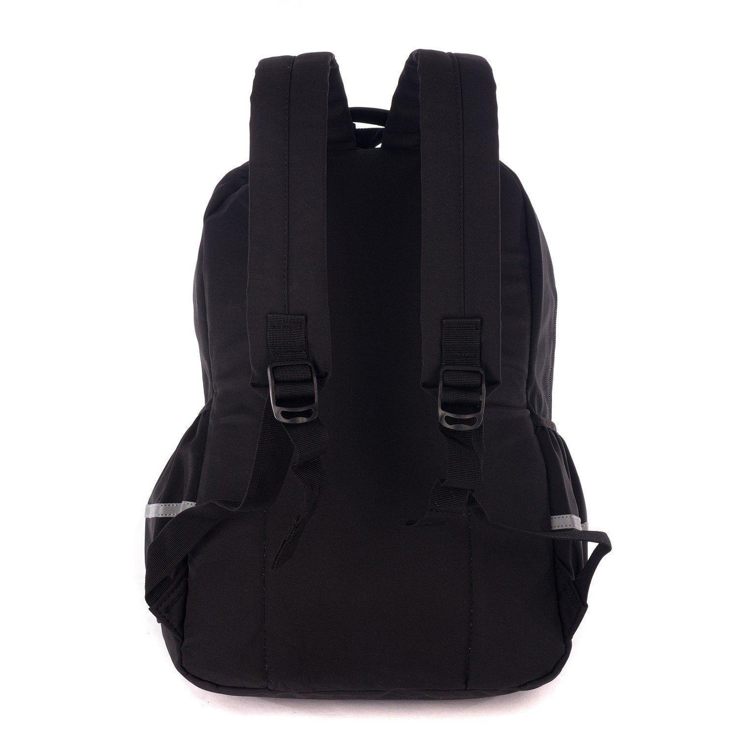 Рюкзак мужской городской, черный, с котами, с USB и чехлом от дождя, объем 37 л