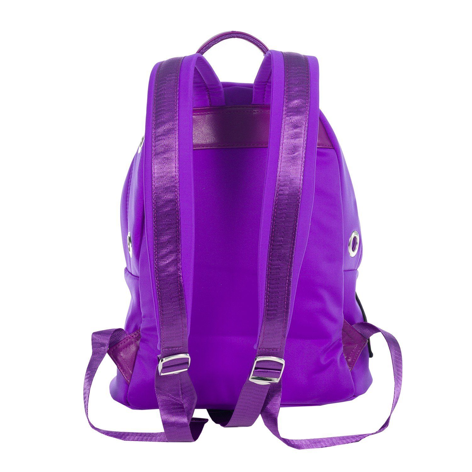 Рюкзак женский городской, фиолетовый, с широкими лямками, объем 19 л