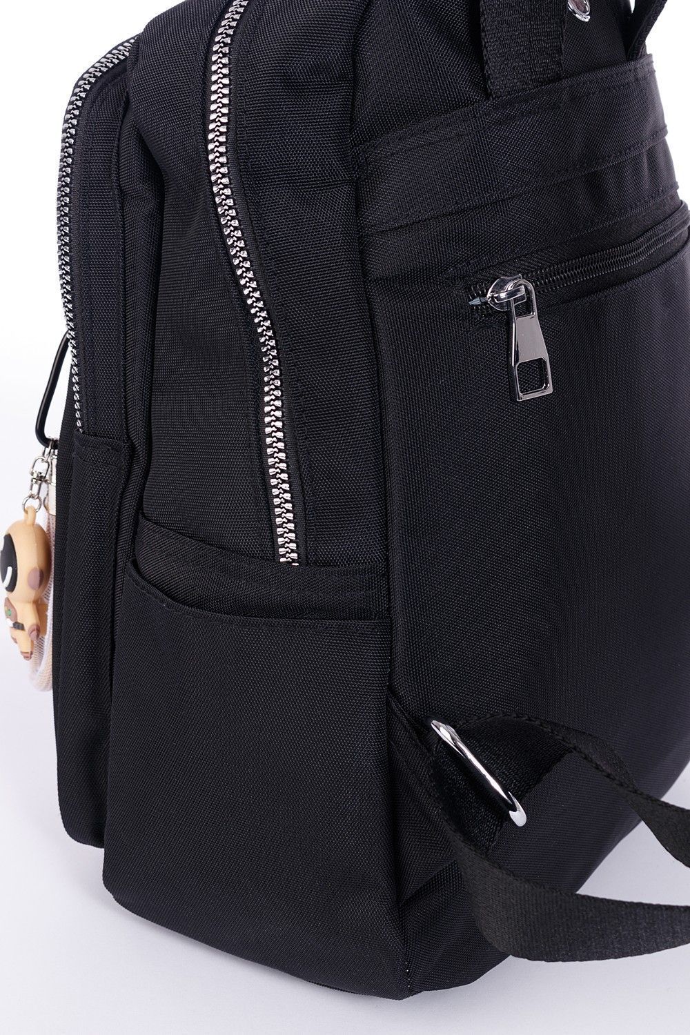 Рюкзак женский городской, черный, со стандартными лямками, 10 л