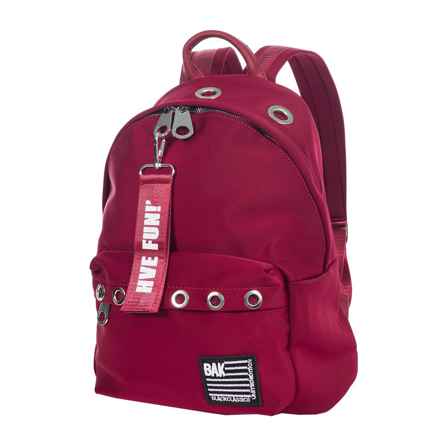 Рюкзак мужской городской, бордовый, с широкими лямками, объем 20 л